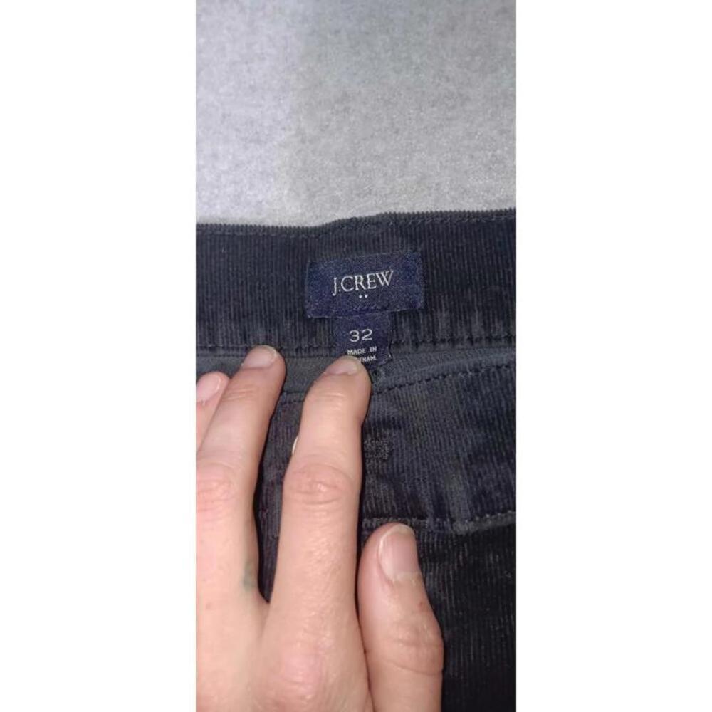 J.Crew Factory Womens Corduroy Pants Size 32 Black Bootcut Stretch Slacks - Picture 2 of 12